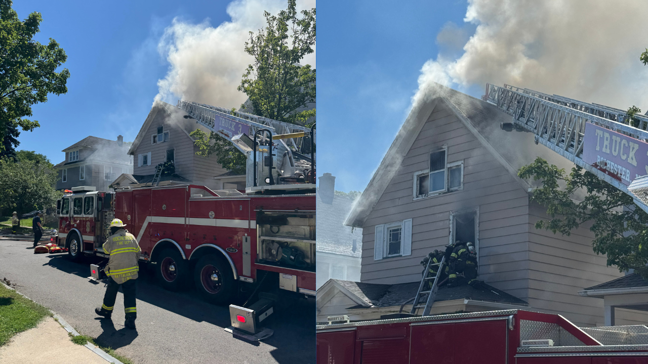 House Fire Engulfs Home on Rochester's Southeast Side