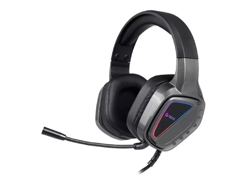 AUDIFONOS GAMING TEROS TE-8171N, 2 METROS, ILUMINACIÓN LED, USB