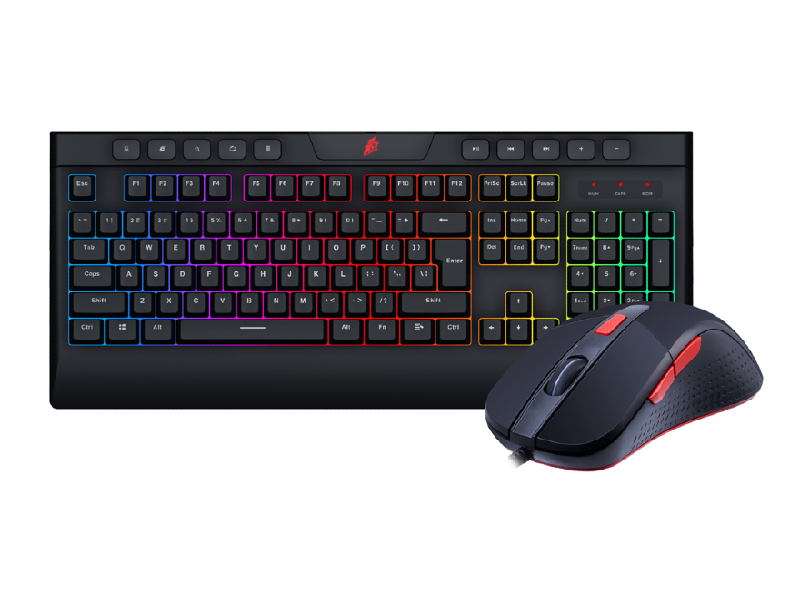 COMBO GAMING 1ST PLAYER TECLADO Y MOUSE KIT K8 BLACK