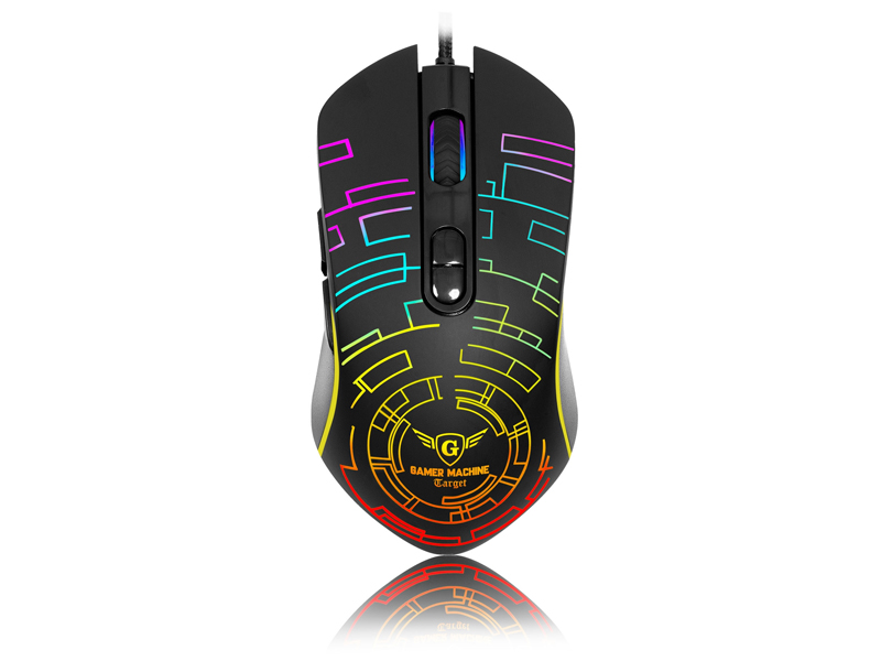 MOUSE MICRONICS TARGET MIC M817 GAMER MACHINE, 7200 DPI, LED RGB, 7 BOTONES