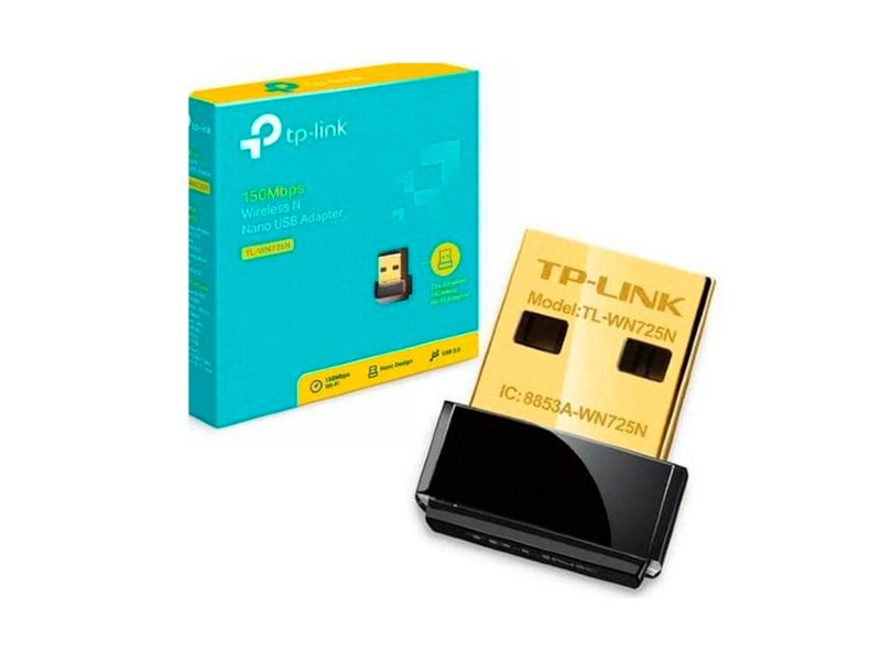 ADAPTADOR WIFI TP-LINK TL-WN725ND NANO USB 150MBPS 2.4GHZ