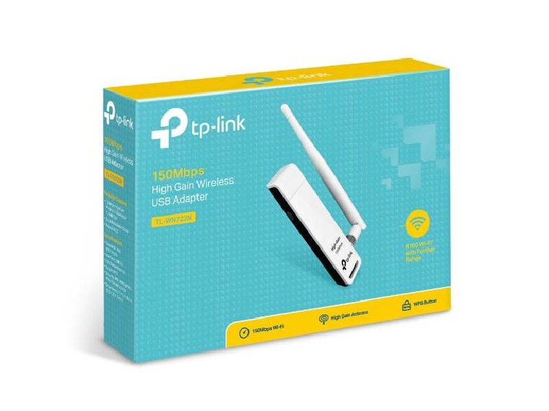 ADAPTADOR TP-LINK 150MBPS USB ANTENA TL-WN722N