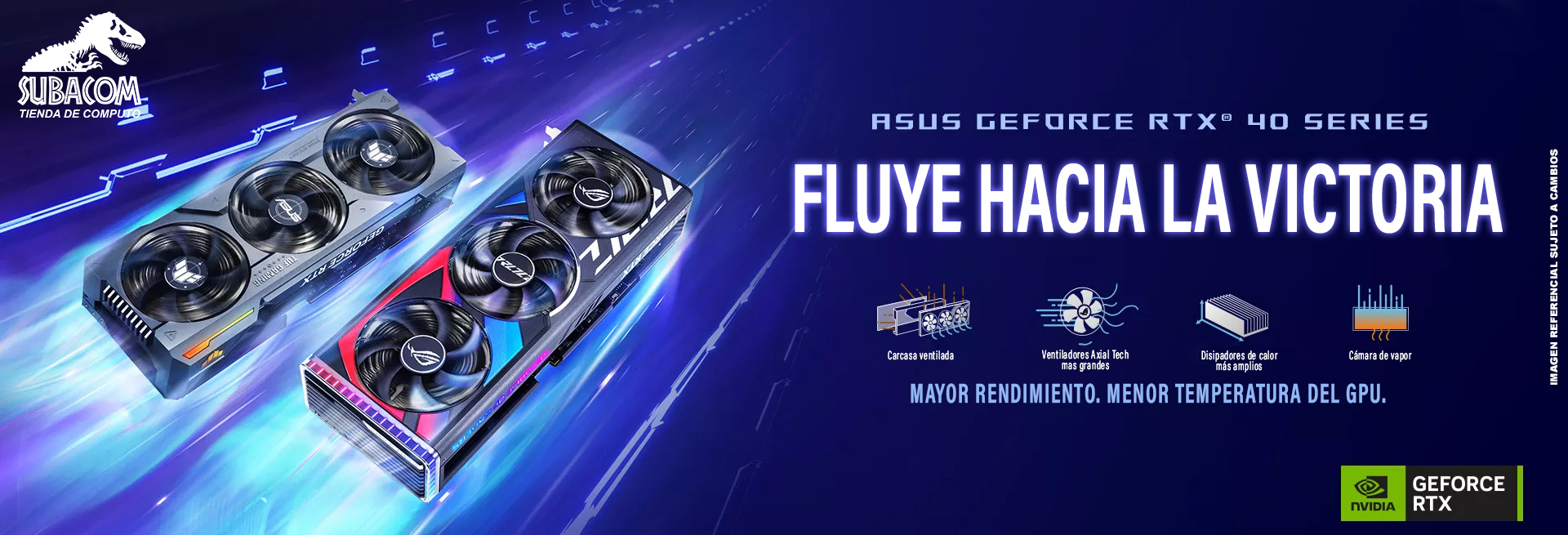 BANNER TARKETA GRAFICA ASUS ROG