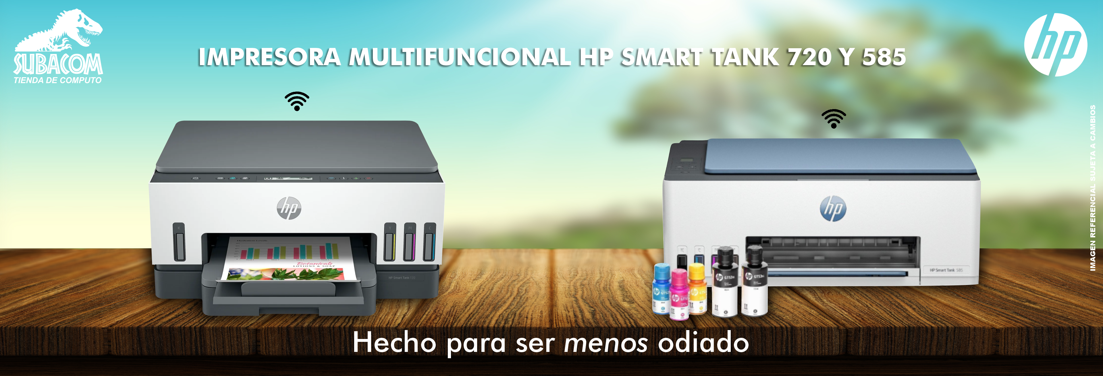 BANNER IMPRESORA HP 585 Y 720