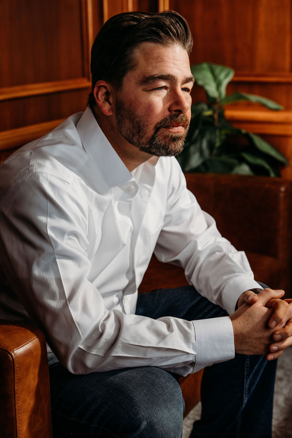 Joe Hungerman Sitting on Couch