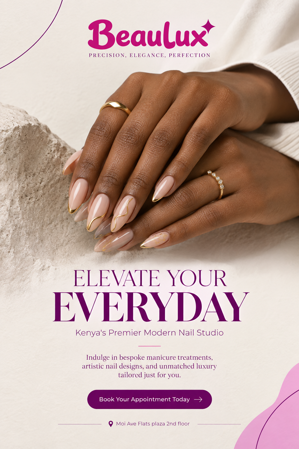 Example result made with Modern Luxury Nail Salon Poster