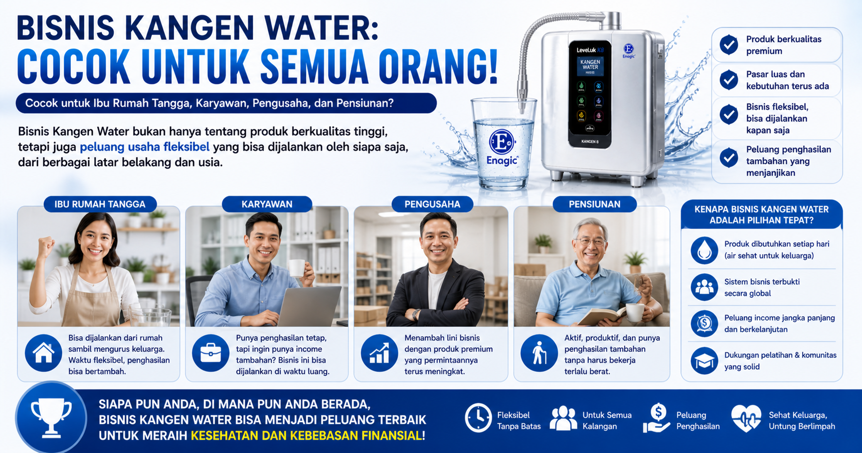 Bisnis Kangen Water: Cocok untuk Ibu Rumah Tangga, Karyawan, Pengusaha, dan Pensiunan?