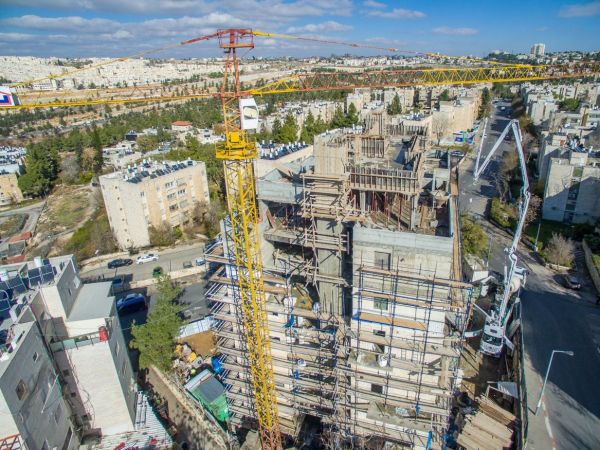 פרויקט תמ"א 38 בירושלים – שאול המלך 63 – בשלבי עבודה