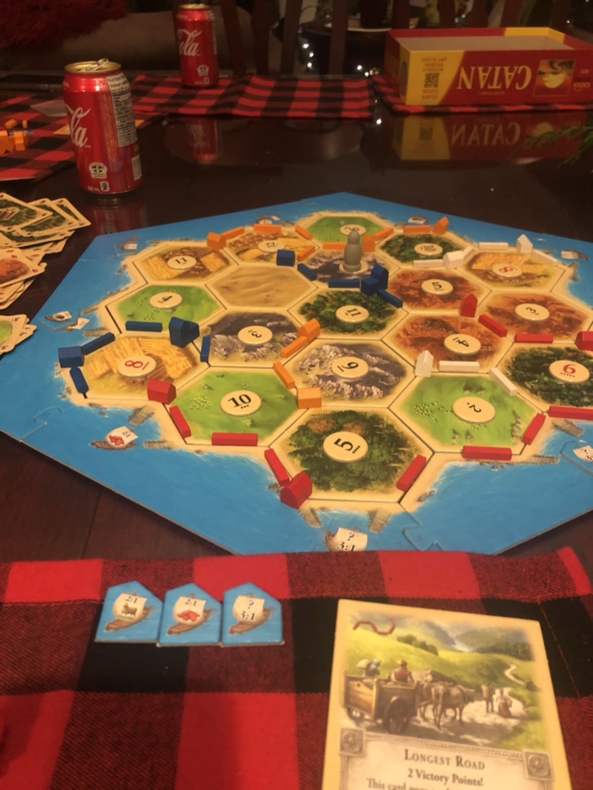 Catan board game setup for play