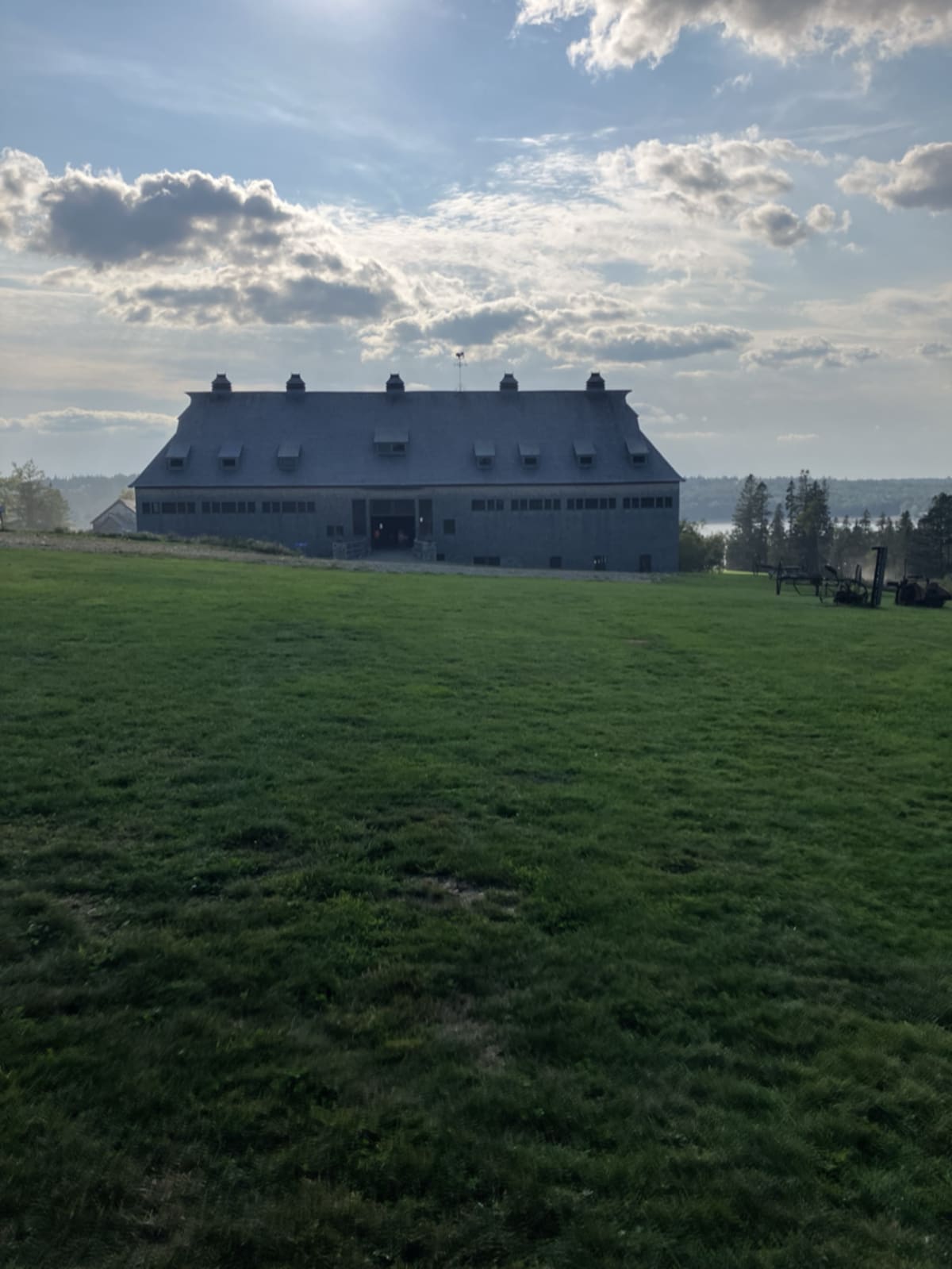 Historic stables building on Ministers Island showcasing traditional architecture