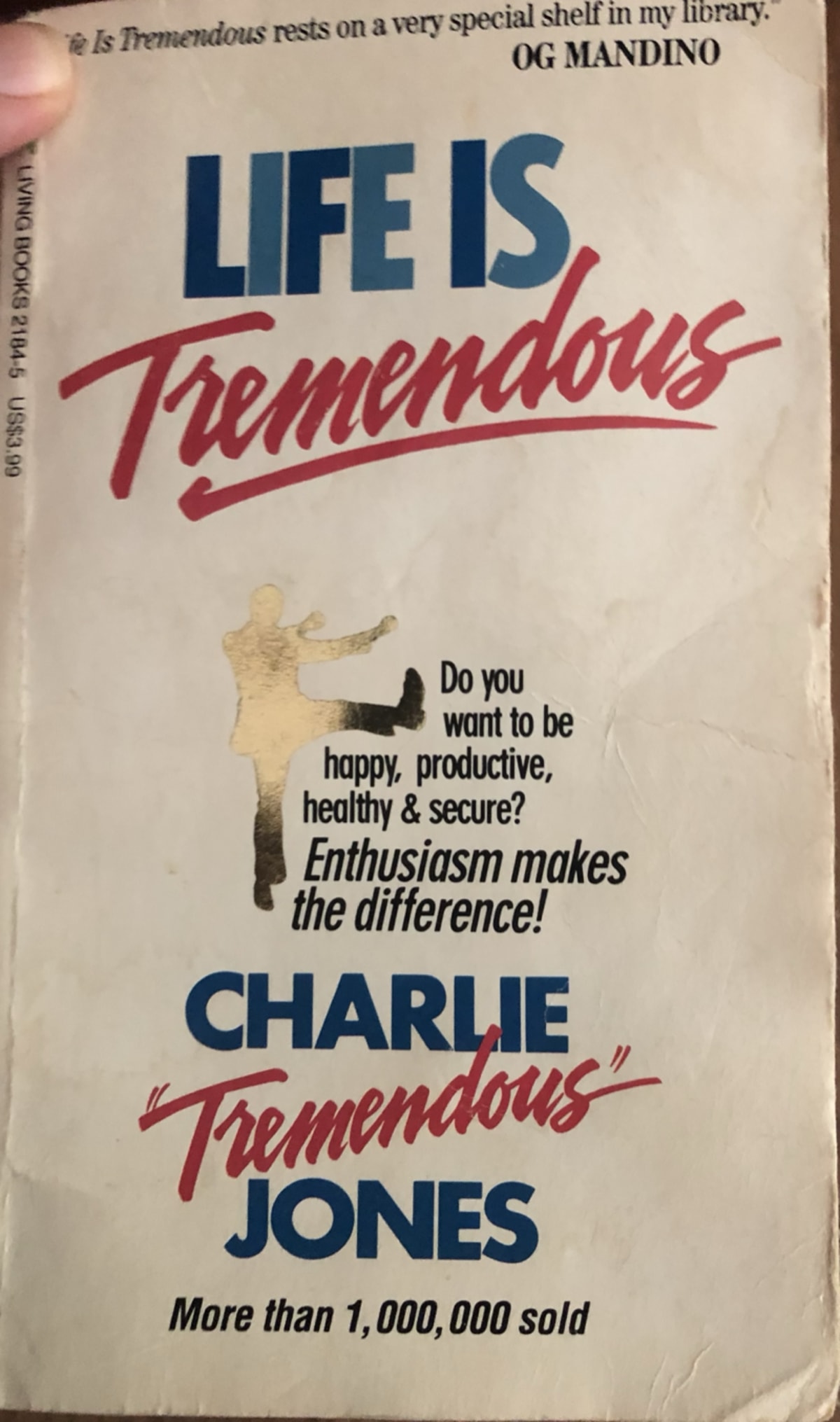 Life is Tremendous book by Charlie Jones with inspiring message about enthusiasm