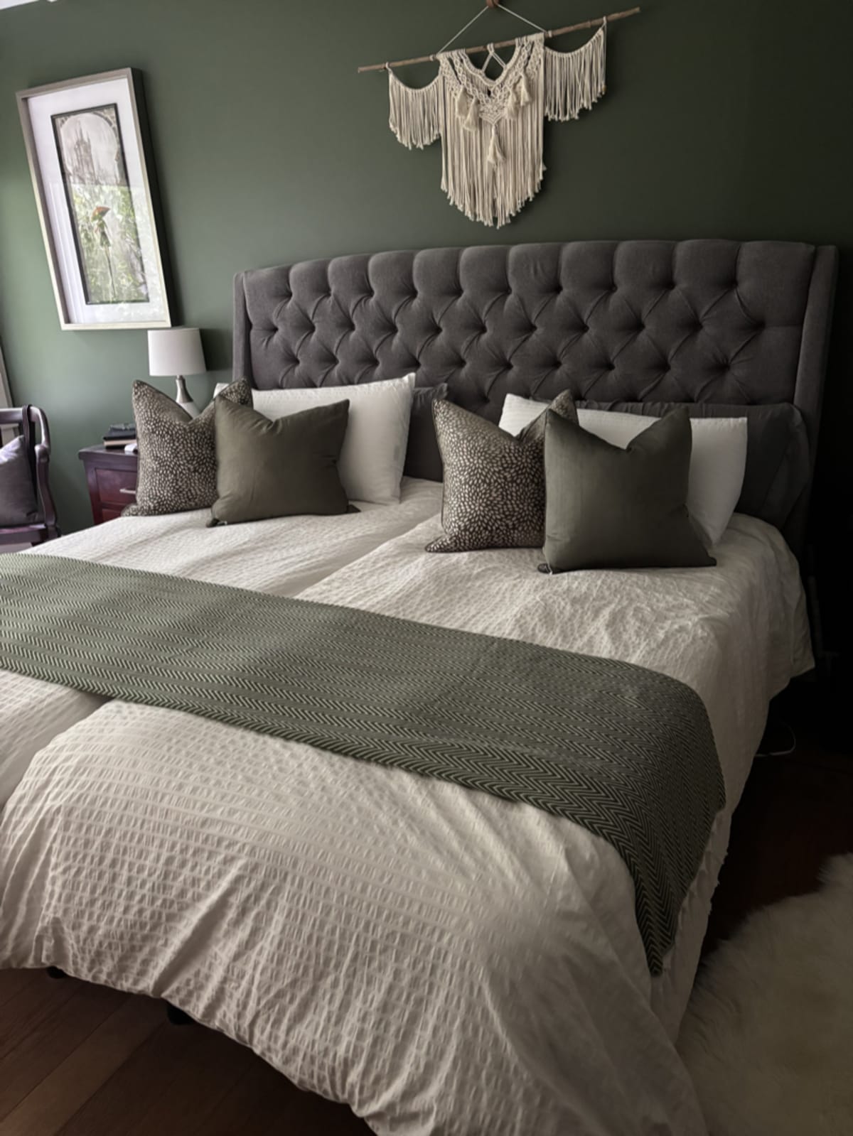 Comfortable hotel bed with fluffy pillows and soft linens for restful sleep