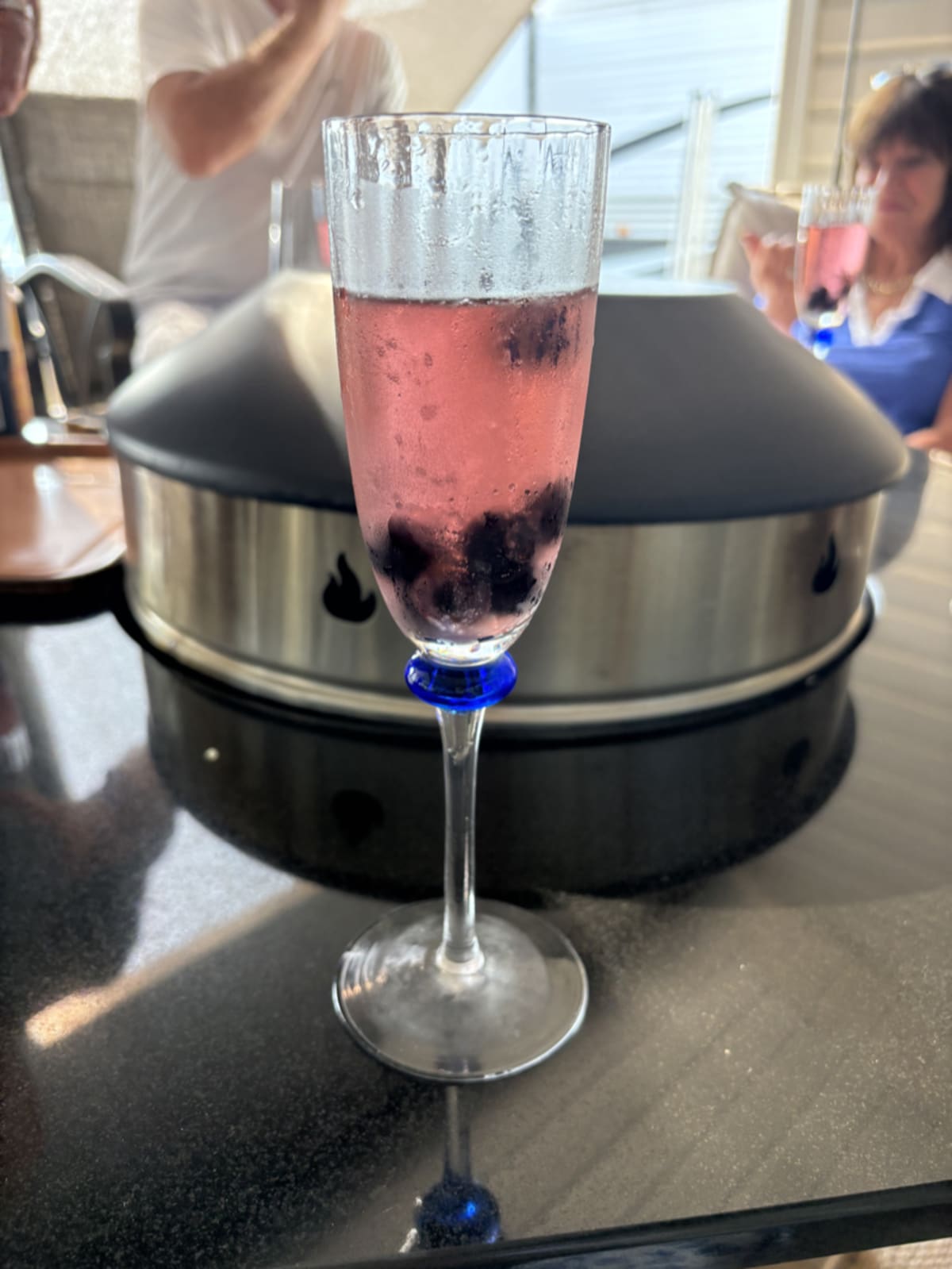 Blueberry prosecco dessert