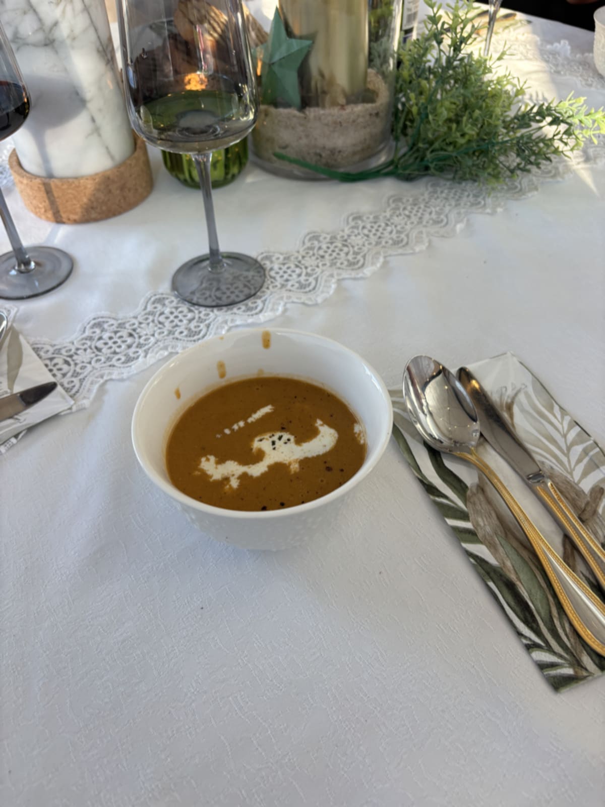 Bisque dish with beautiful presentation