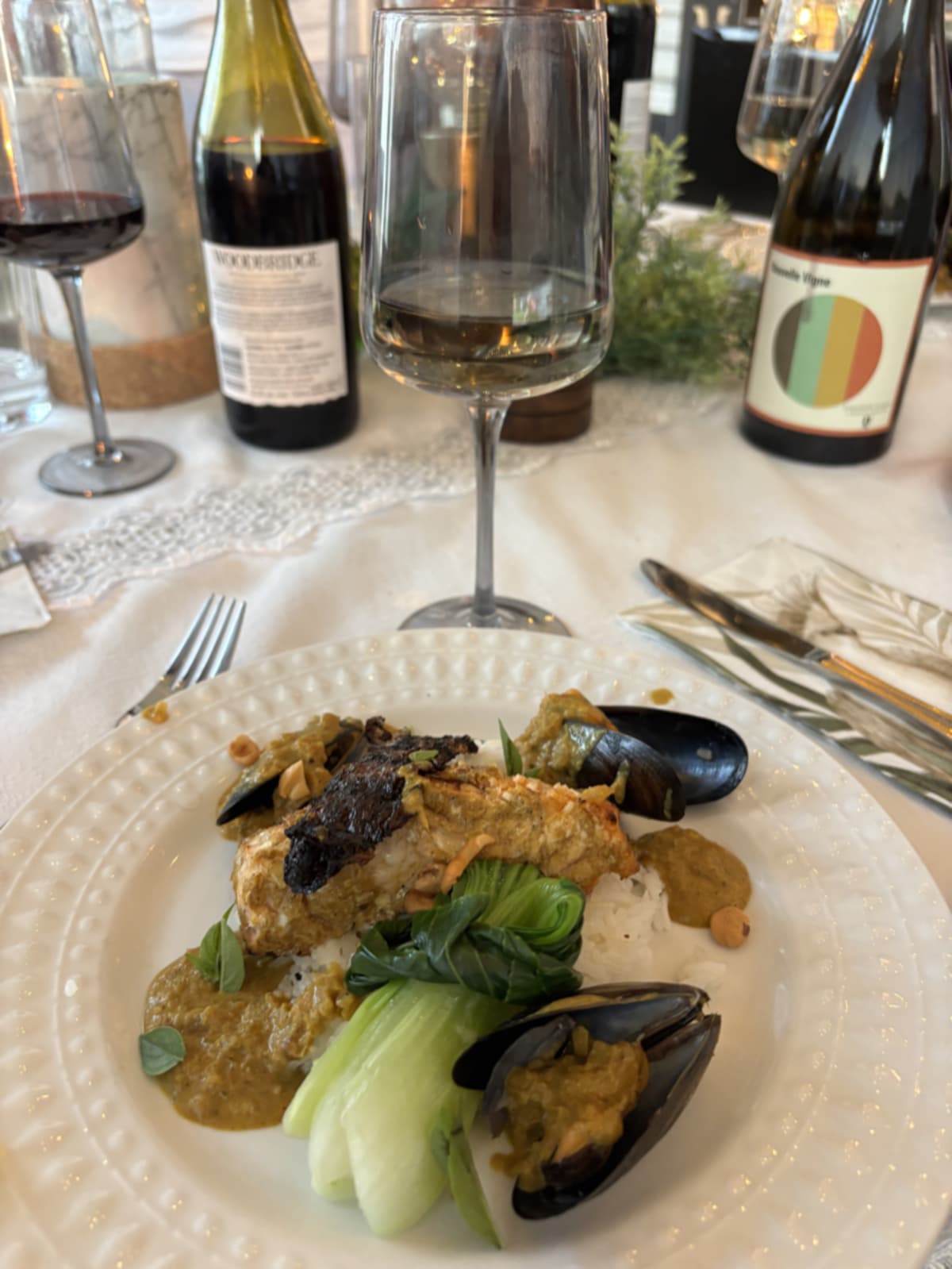 Salmon dish elegantly plated