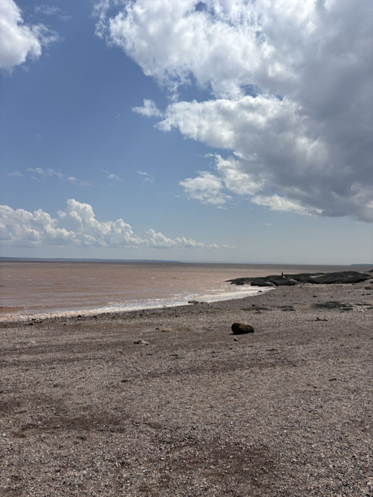 Being a thalassophile and loving the beach - experiencing the magnificent tides of New Brunswick, walking on the ocean floor at Hopewell Rocks, and watching the power of Fundy National Park's changing tides.