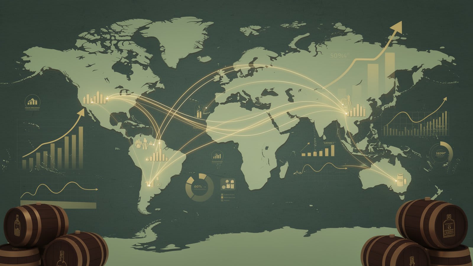 Illustration de l'évolution du marché mondial des fûts de whisky d'investissement
