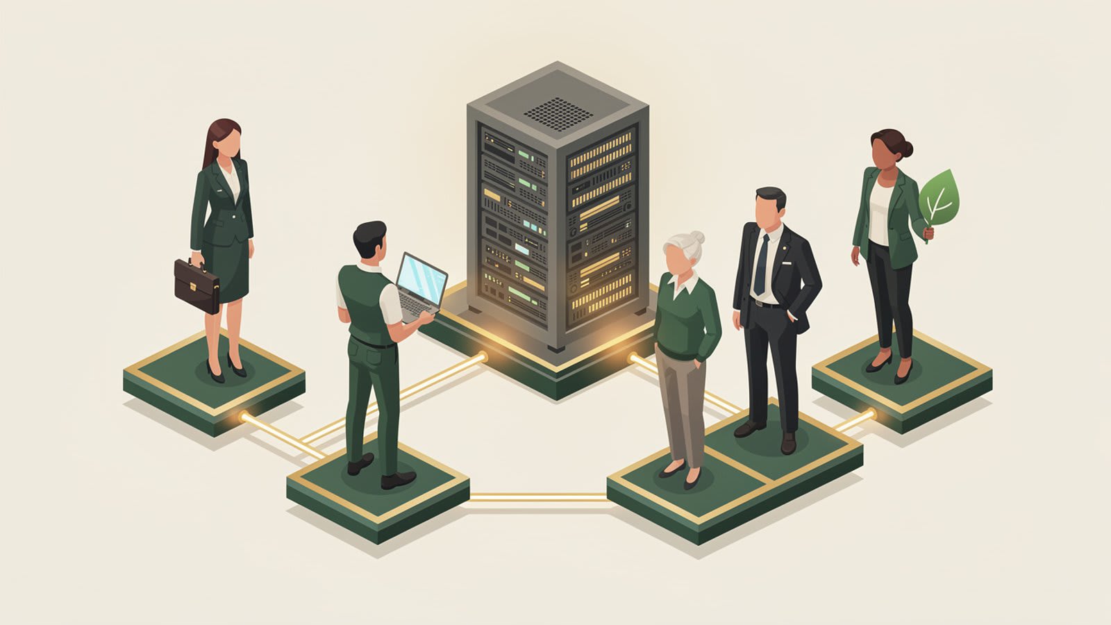 Cinq profils d'investisseurs adaptés au cloud souverain : cadre, dirigeant, HNWI, retraité, investisseur ESG