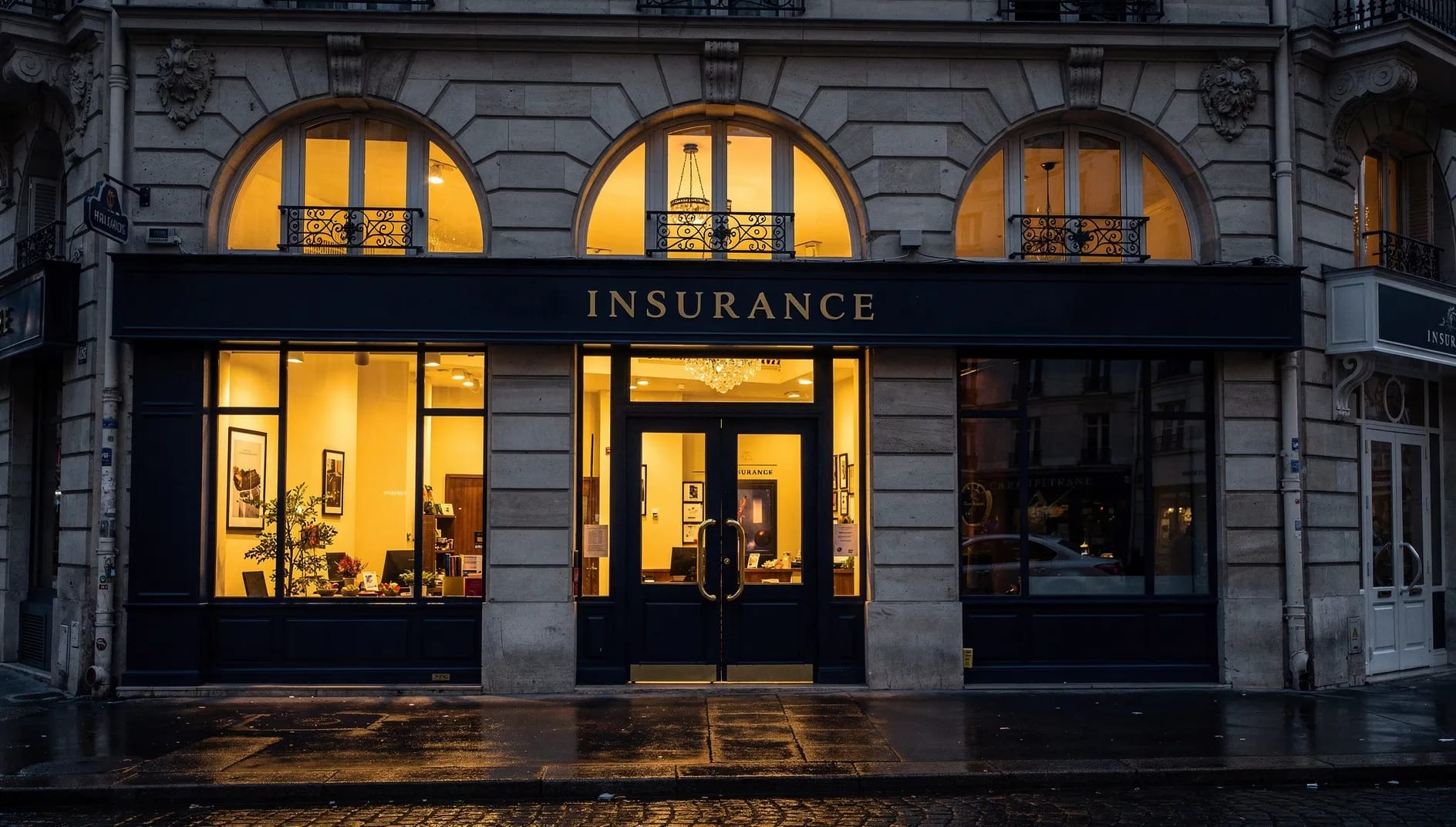 Devanture d'une agence d'assurance de proximité illustrant le réseau d'agents généraux de GAN Assurances