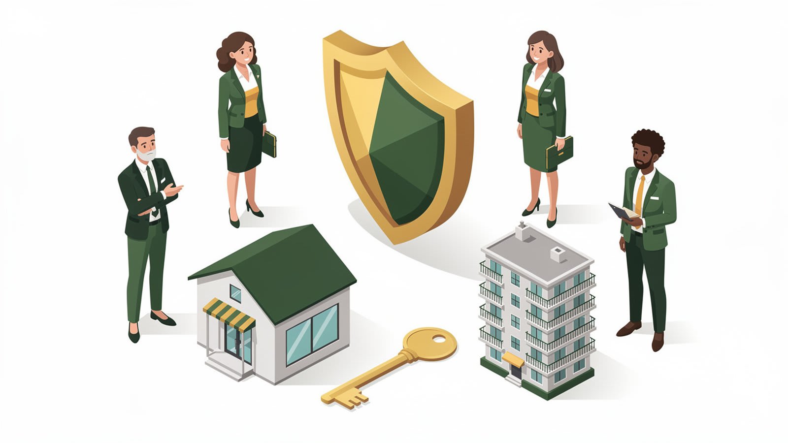 Différents professionnels de l'immobilier concernés par l'obligation de RC professionnelle