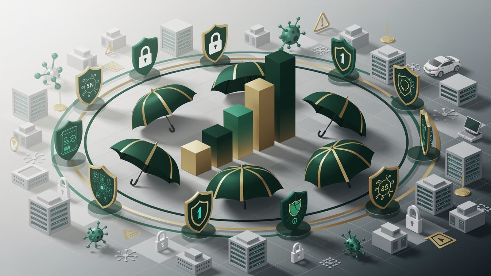 Courbe de croissance du marché français de la cyber-assurance sur cinq ans