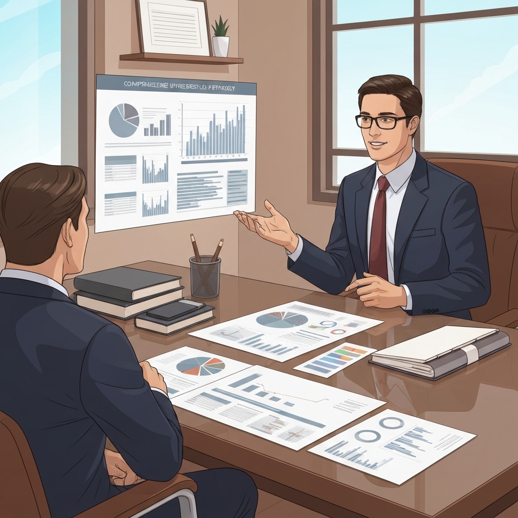 Gestionnaire de patrimoine présentant une stratégie d'allocation incluant l'art