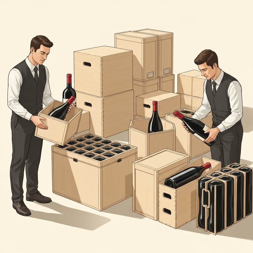 Transport sécurisé de bouteilles de vin de collection avec assurance