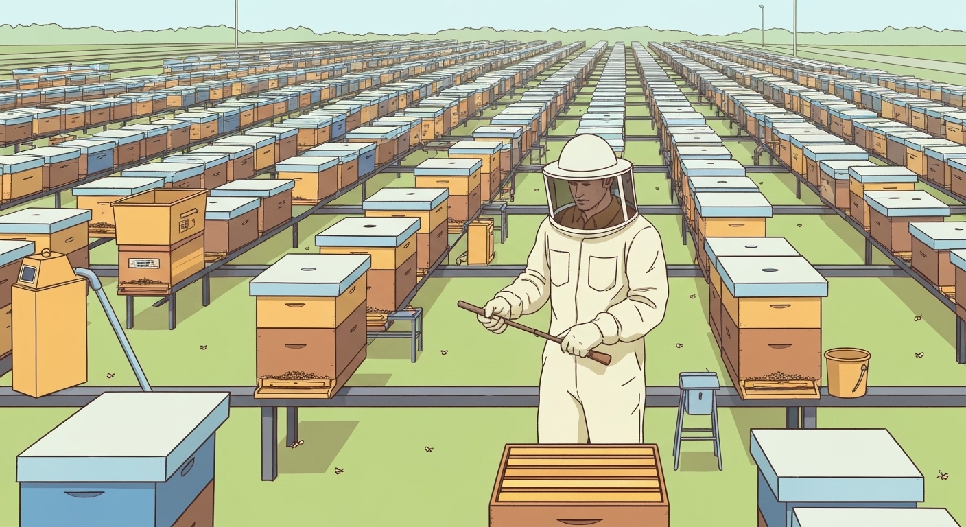 Apiculteur professionnel gérant son exploitation