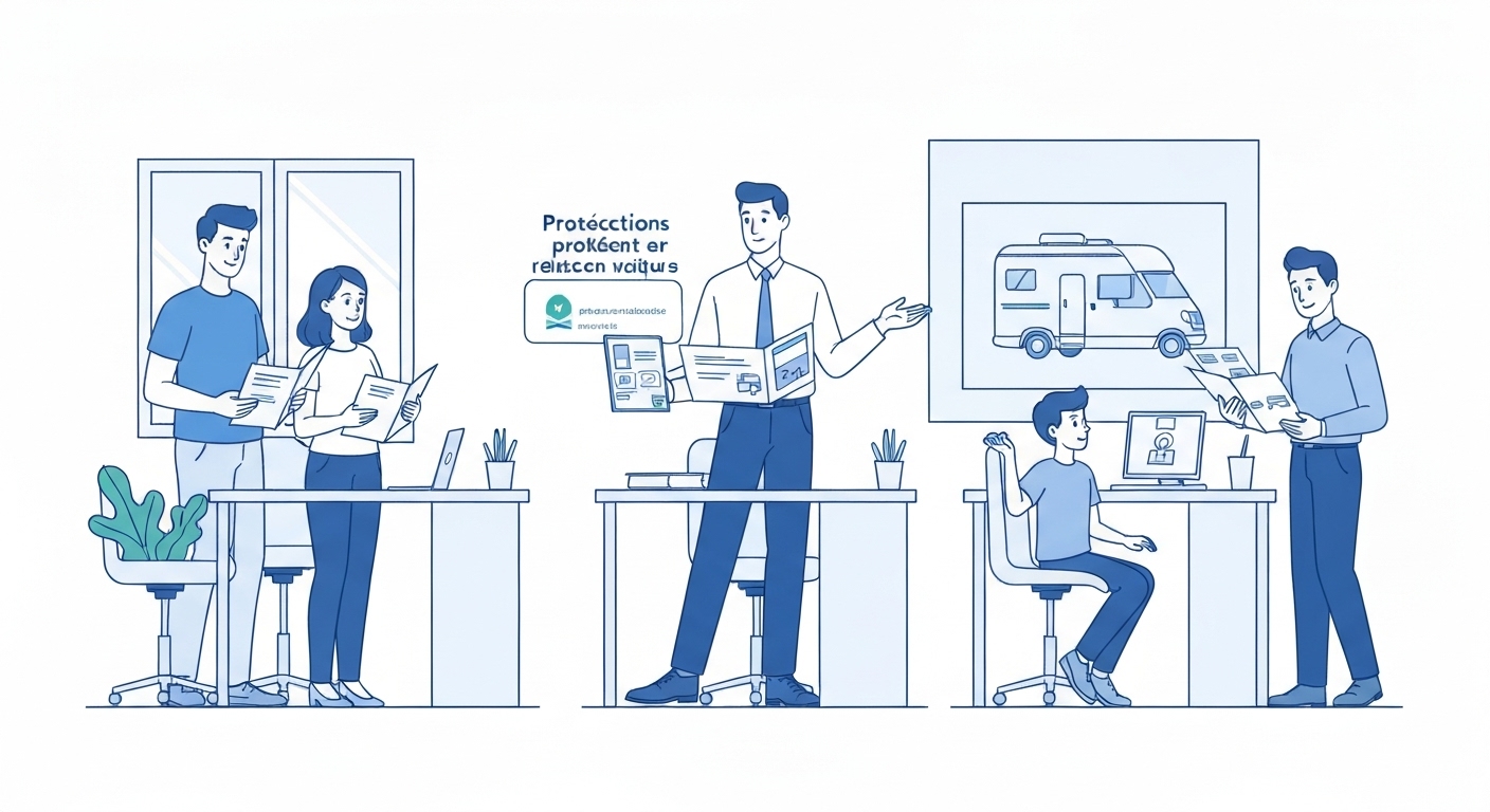 Infographie des garanties d'assurance camping-car