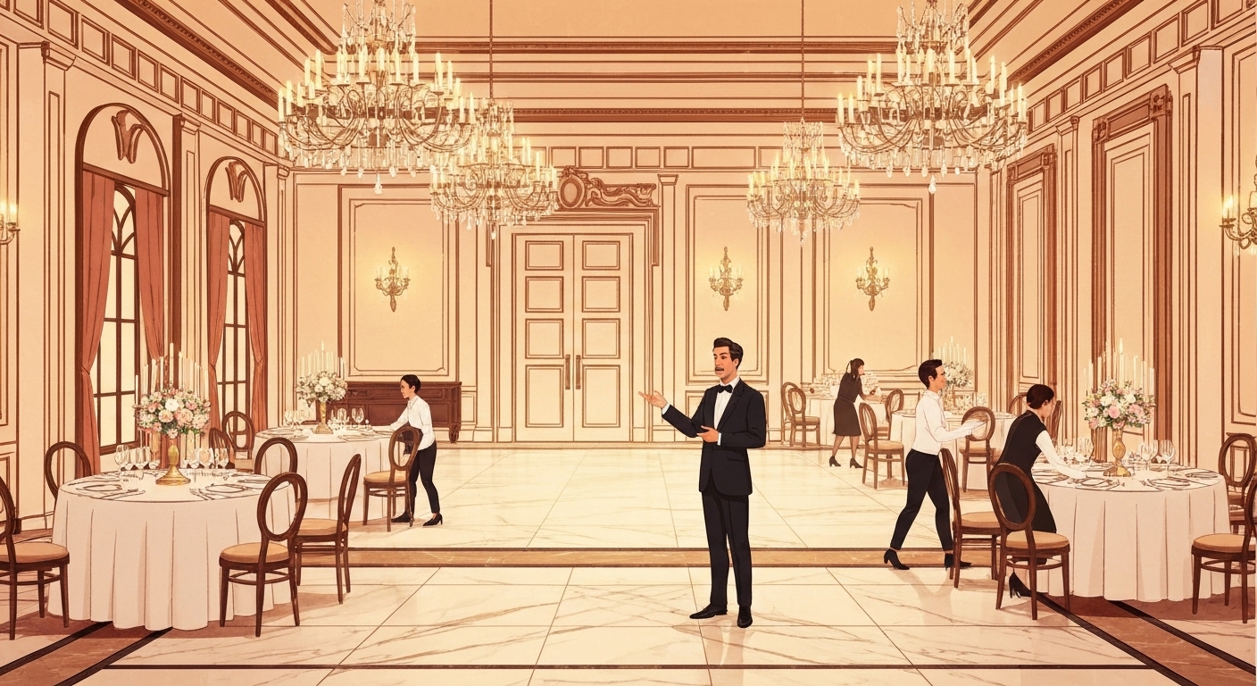 Propriétaire de château organisant réception dans grande demeure