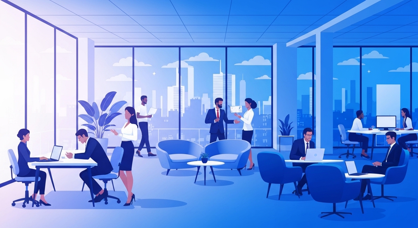 Graphique de l'évolution du marché du coworking en France