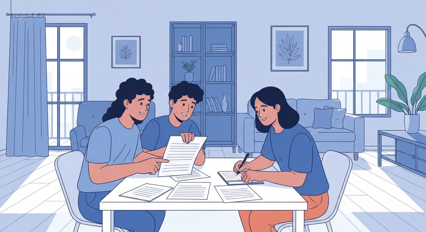 Illustration : Schéma clause de solidarité bail colocation et assurance