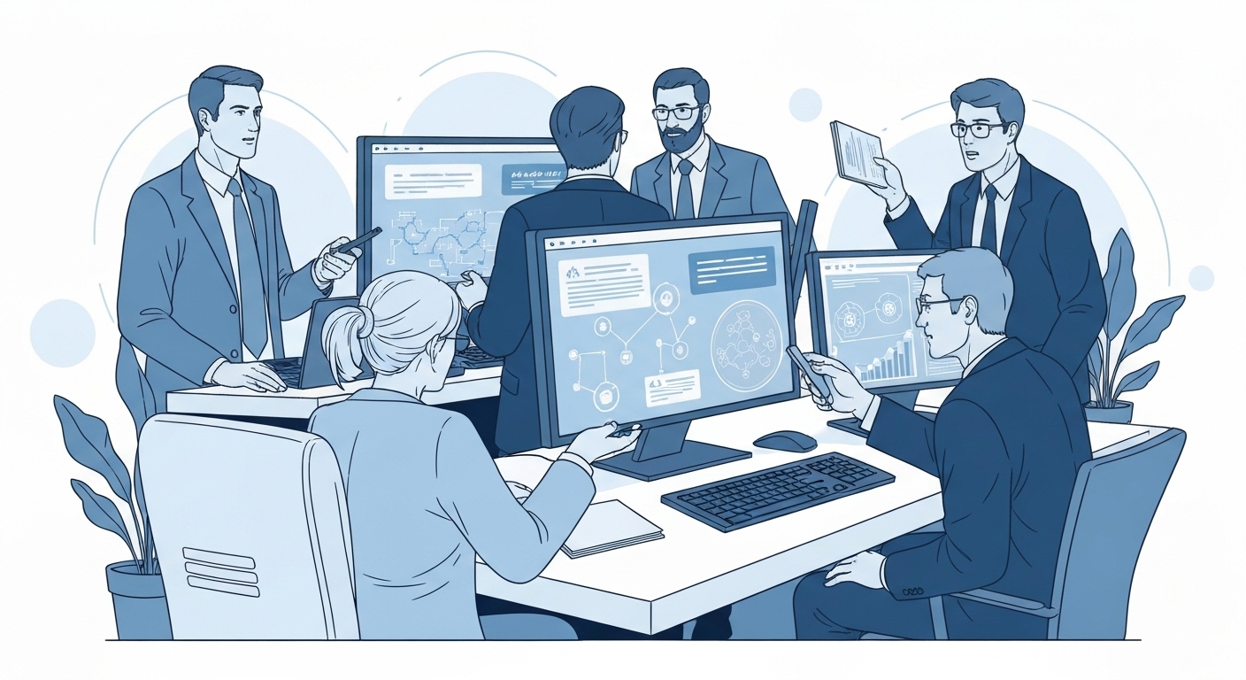 Équipe de crise cybersécurité en action dans family office