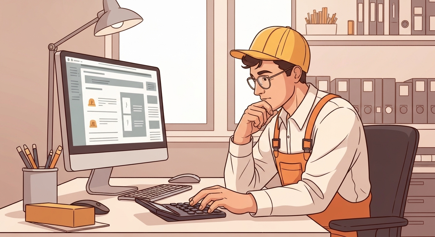 Artisan calculant le coût de son assurance décennale