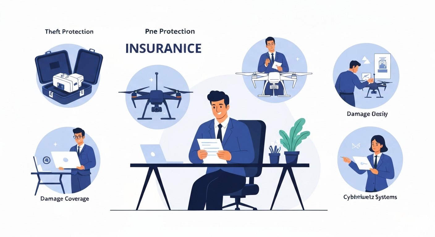 Infographie des garanties supplémentaires assurance drone