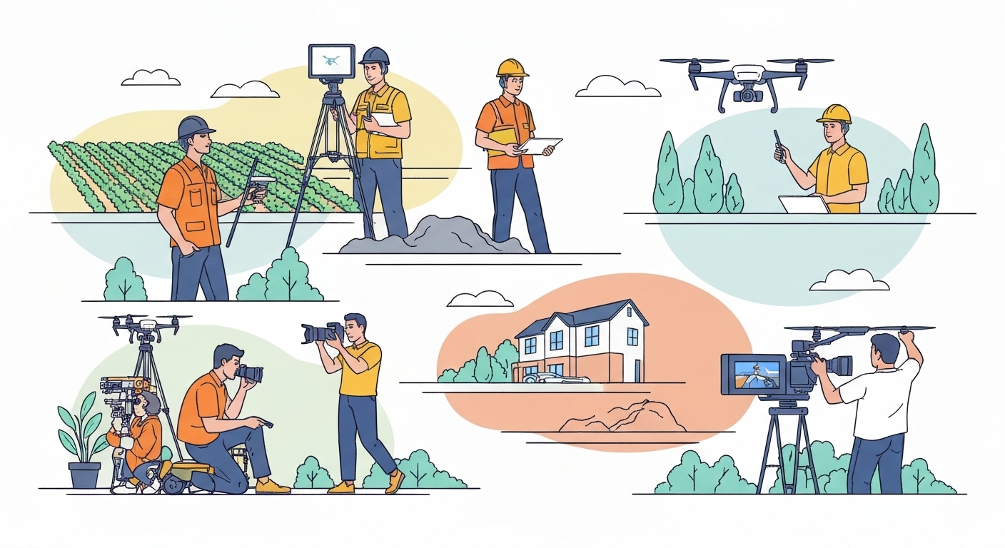 Différents secteurs professionnels utilisant des drones