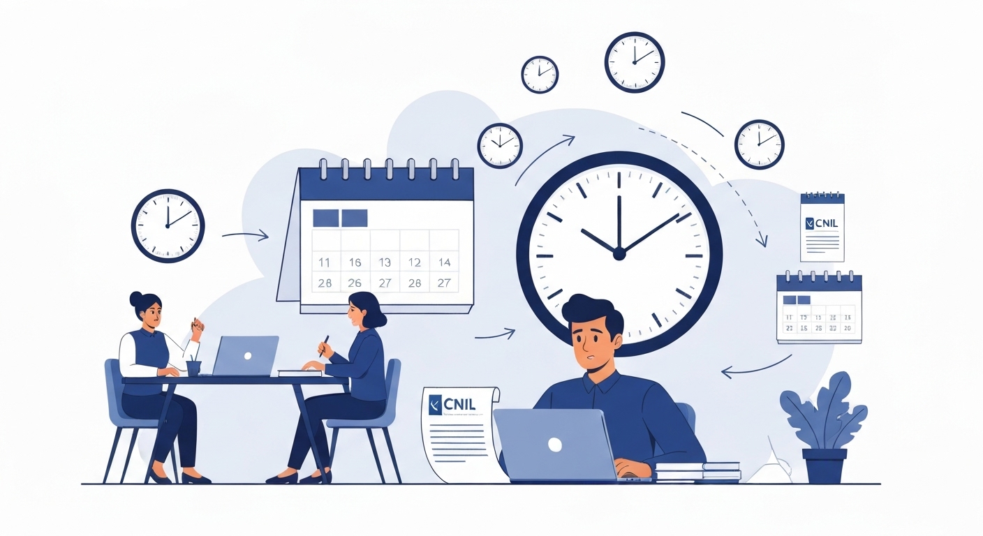 Timeline du processus RGPD de notification en cas de violation de données