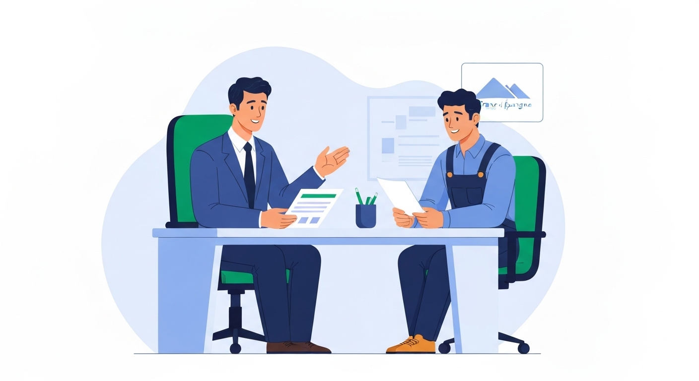 Conseiller France Épargne accompagnant un paysagiste dans choix d'assurances professionnelles