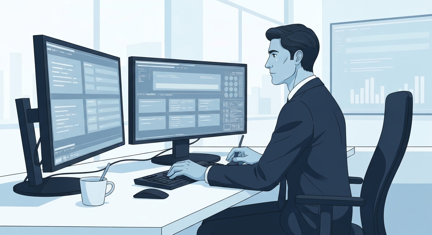 Illustration d'un agent de sécurité intervenant lors d'un incident professionnel