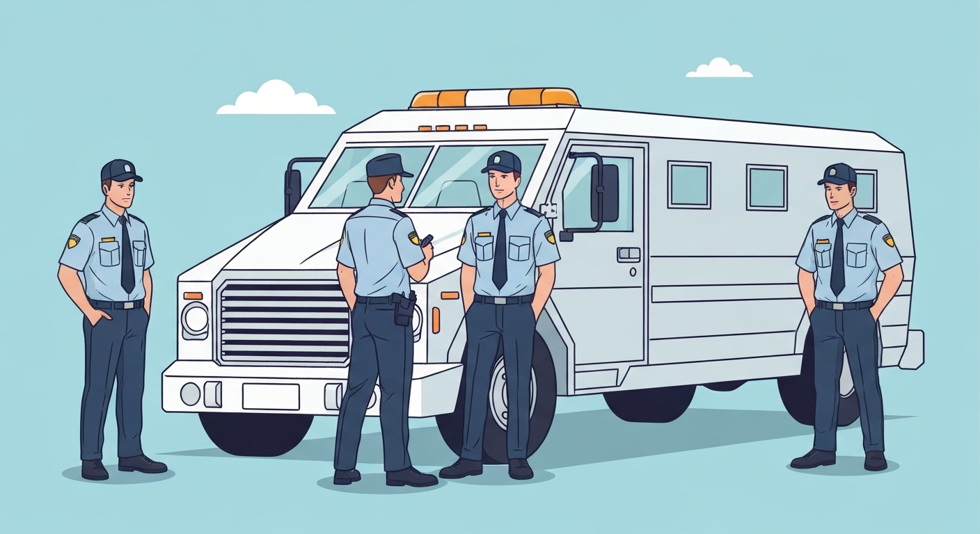 Équipe de convoyage de fonds sécurisé - Activité à haut risque nécessitant procédures strictes