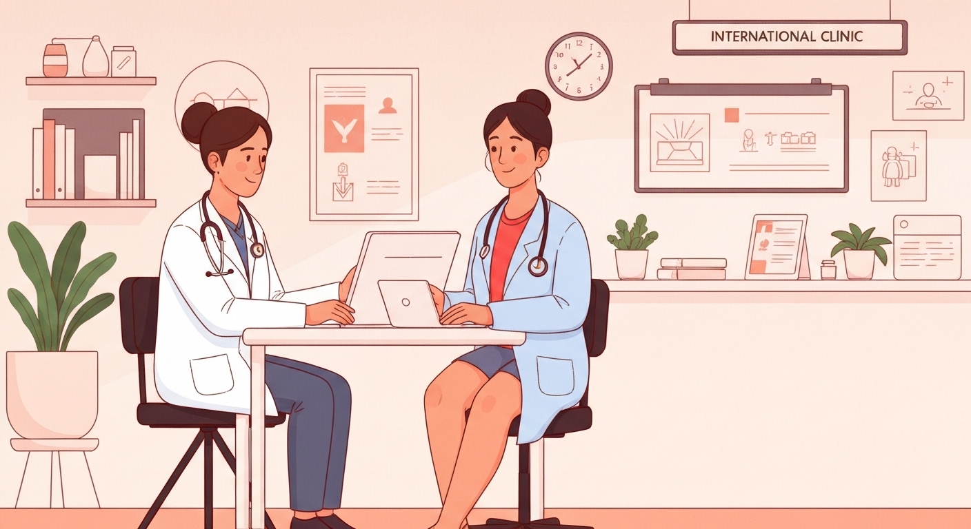 Expatrié recevant soins médicaux de qualité à l'étranger