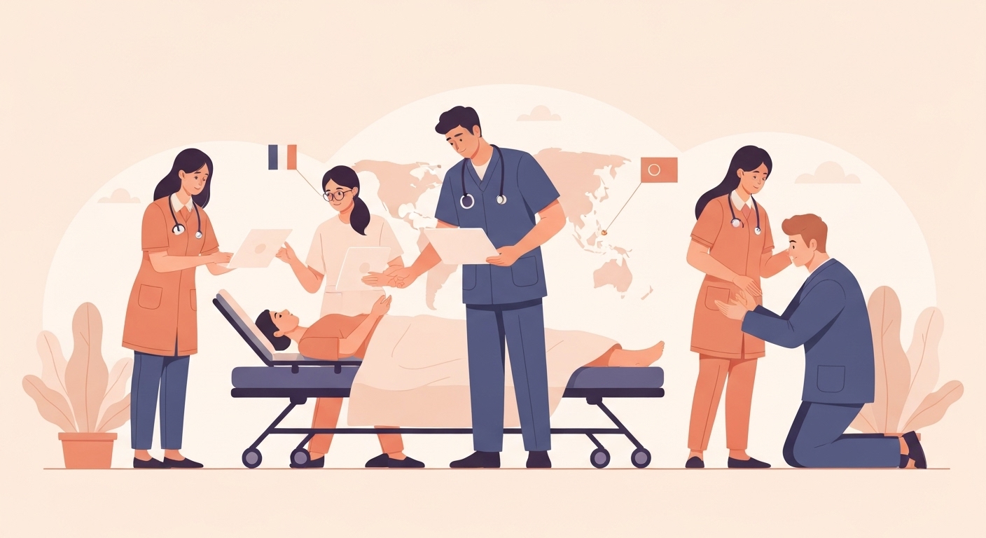 Expatrié utilisant assistance rapatriement médical