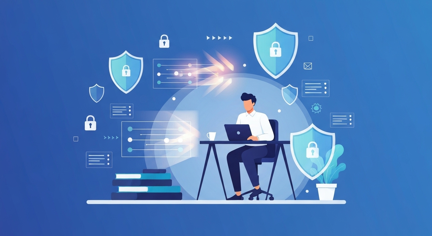 Illustration de la protection cyber pour freelances digitaux