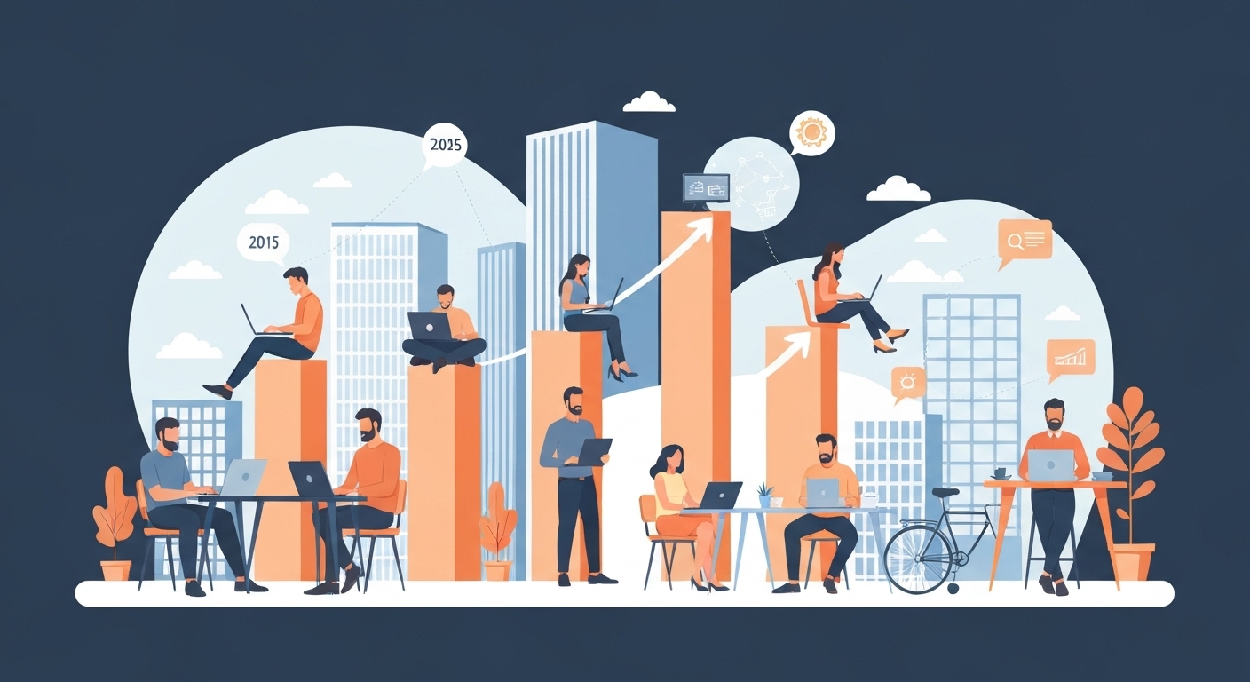 Évolution du marché des freelances digitaux en France