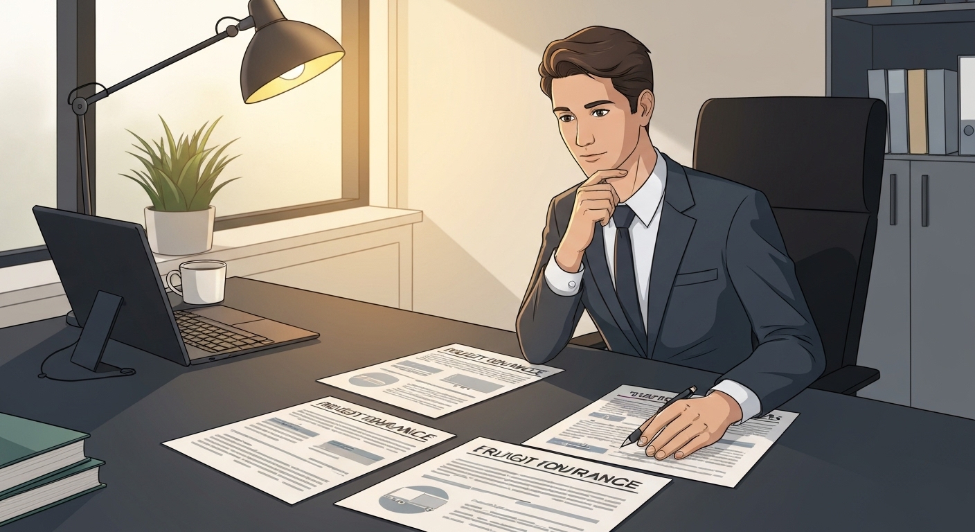 Chef d'entreprise comparant les formules d'assurance tous risques et FAP sauf