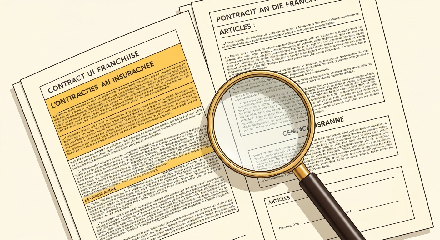 Contrat de franchise avec clauses d'assurance détaillées