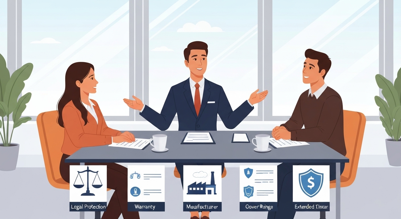 Infographie des différences entre garanties