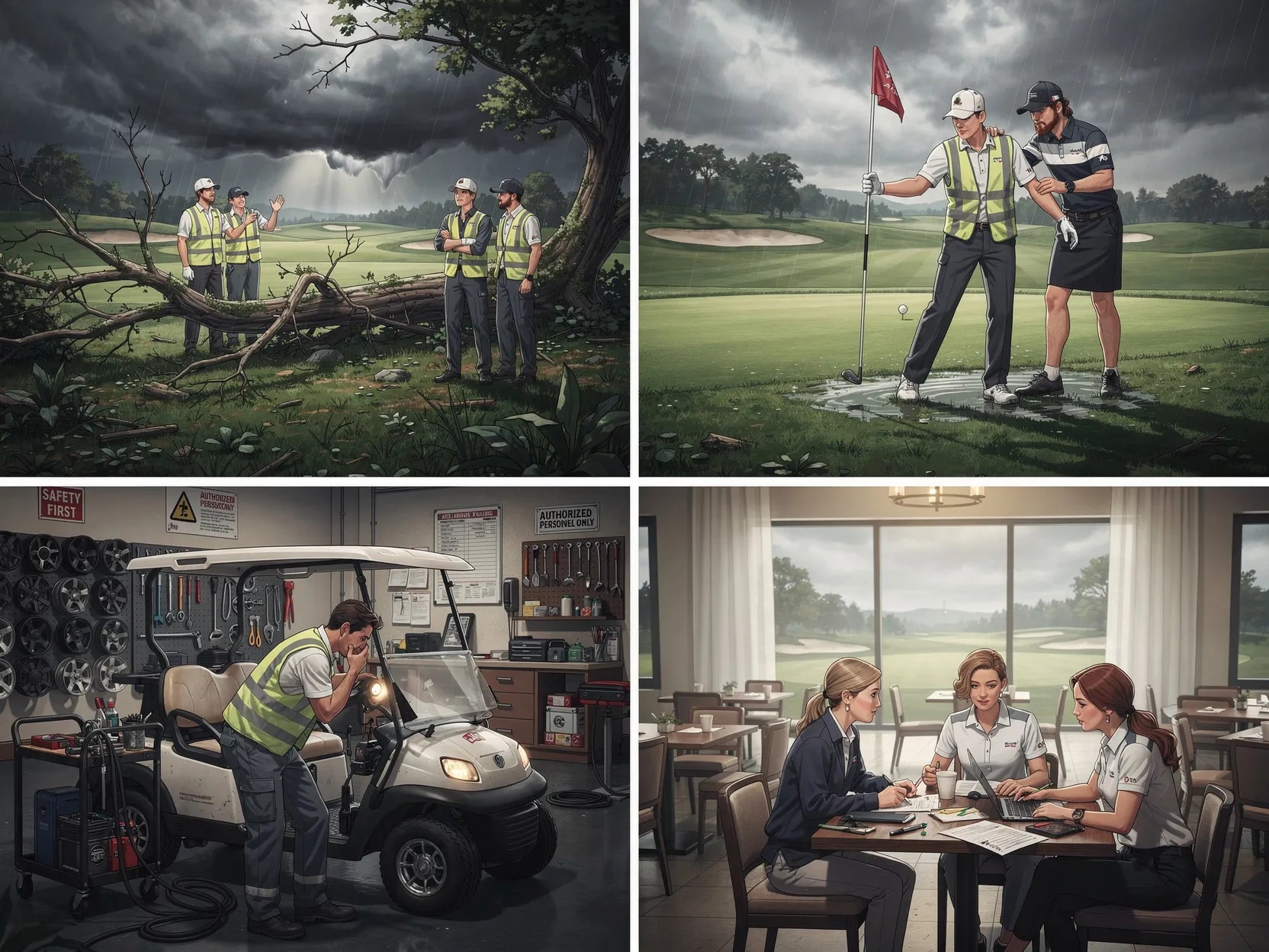 Infographie types de risques golf club