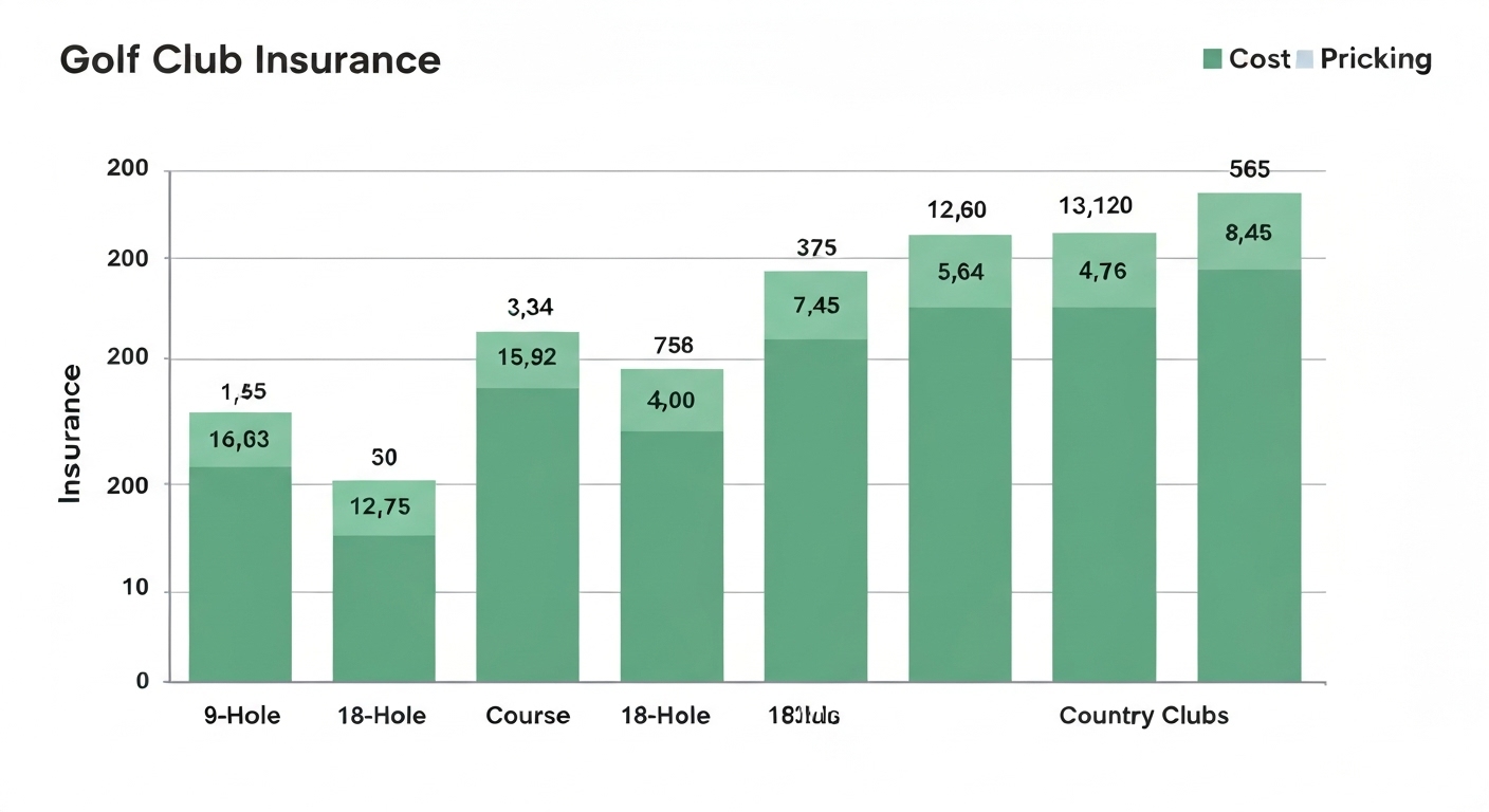 Graphique coûts assurance golf club par taille