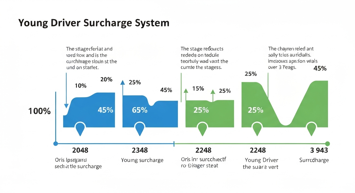 Infographie du système de surprime jeune conducteur